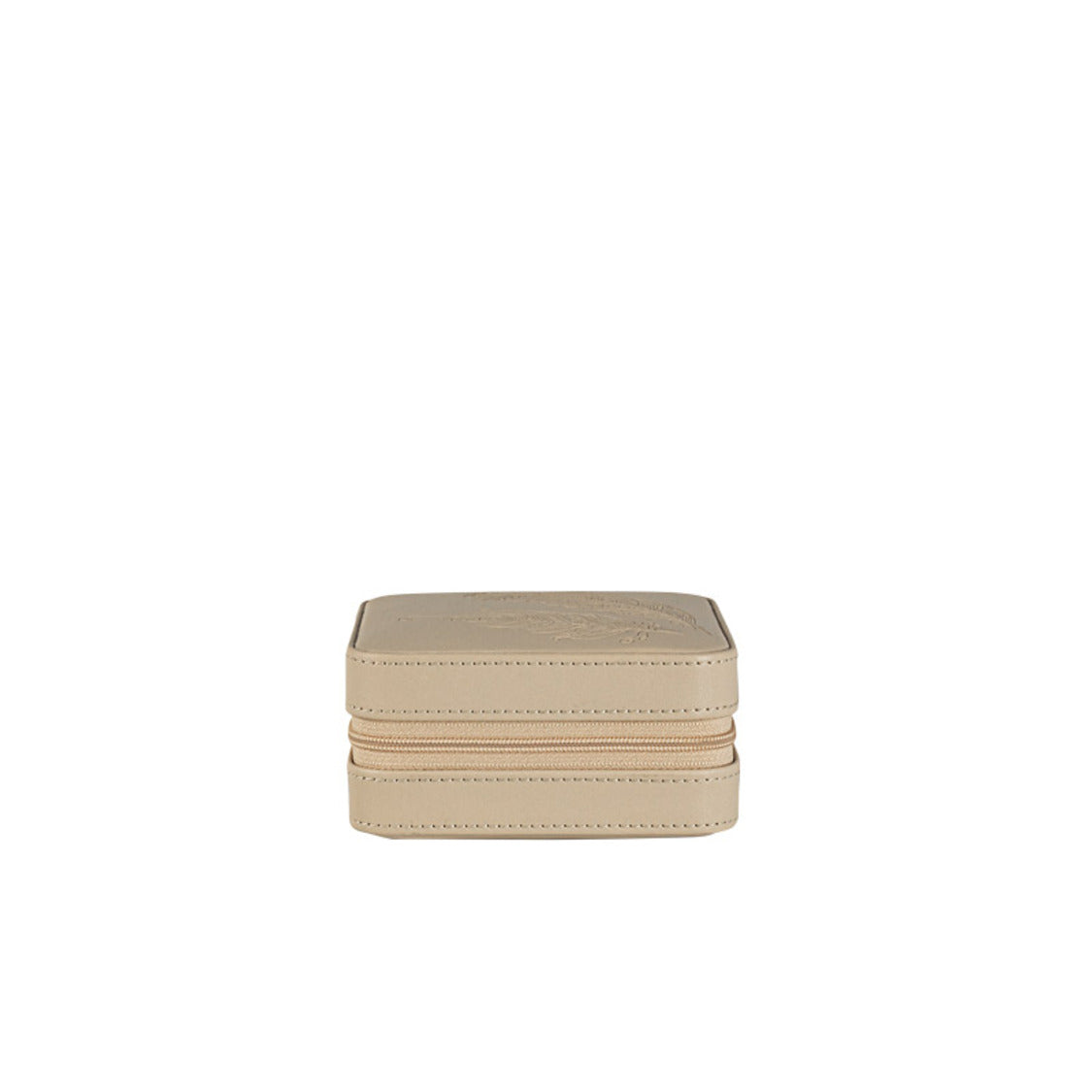 Petit Coffret à Bijoux Beige Zip - Royaume de la Boîte