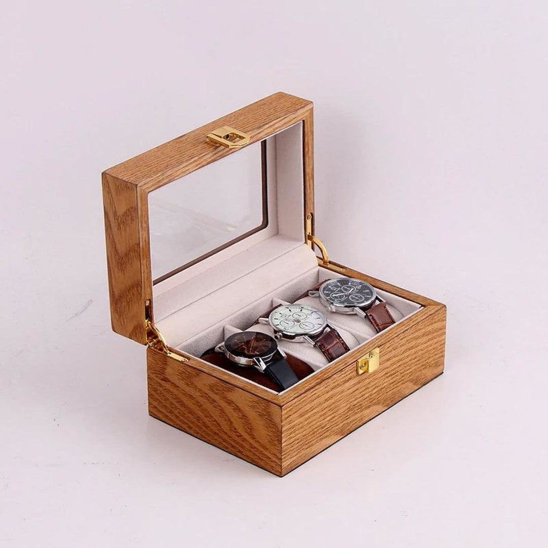 Petit Coffret Pour Montre En Bois Clair - Royaume de la Boîte