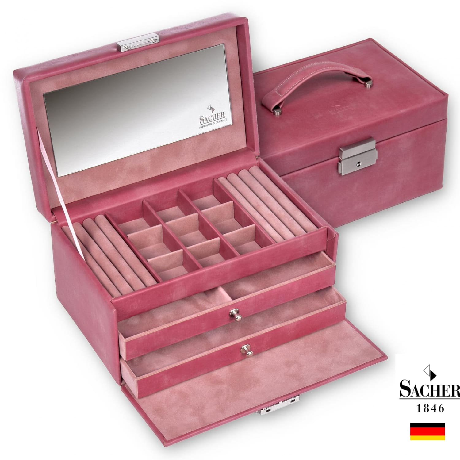 Coffret à Bijoux Rose - Royaume de la Boîte